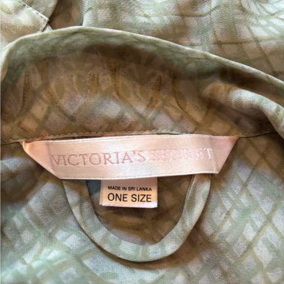 Victoria’s secret Sheer Green Patterned Robe Womens OS - Picture 4 of 4